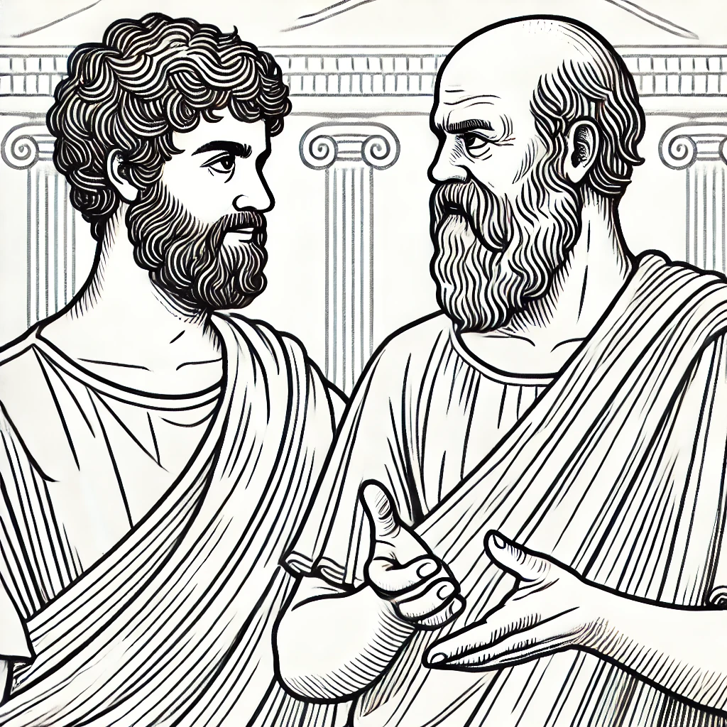 Plato & Socrates in dialogue